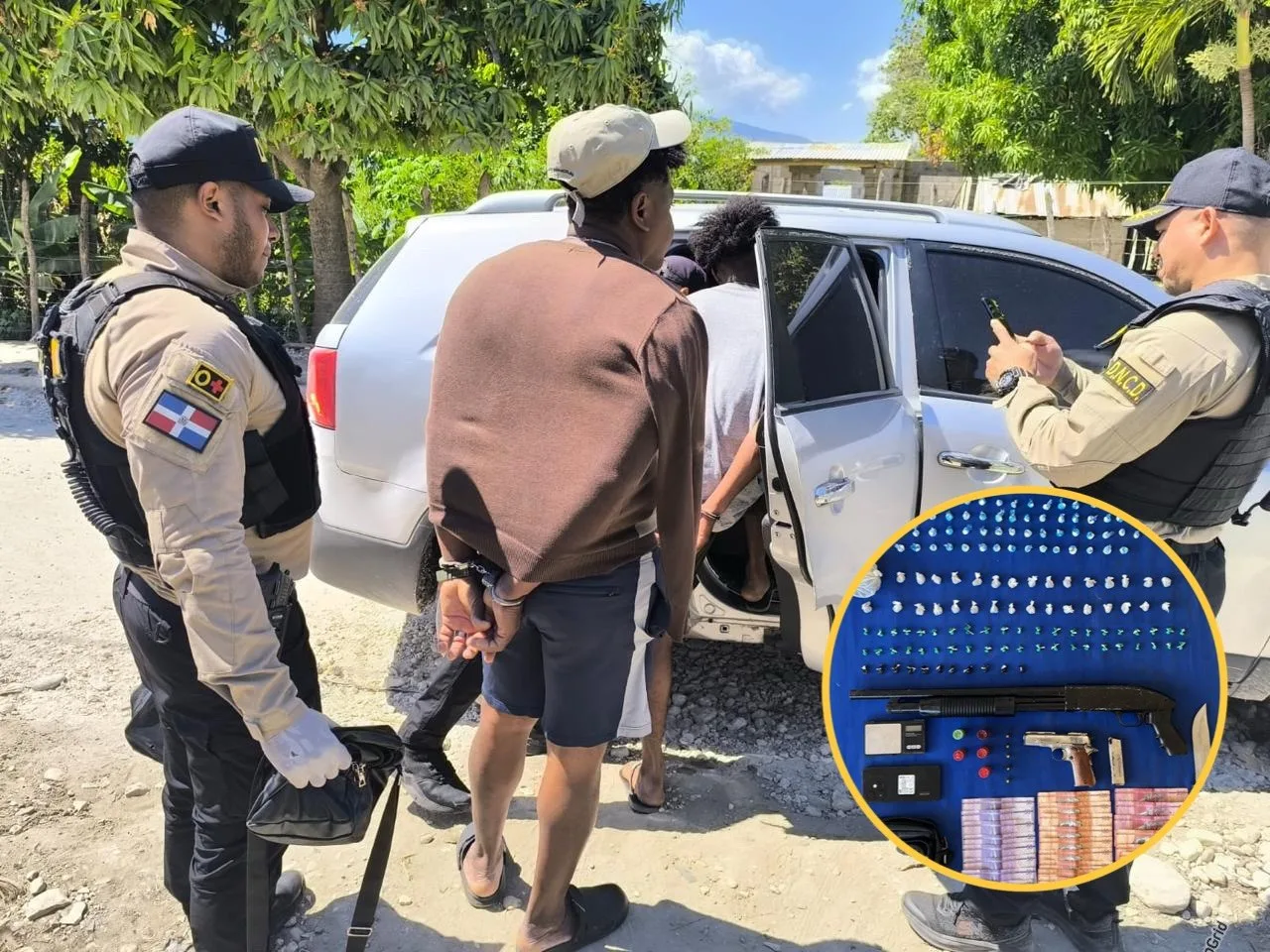 Arrestan a hombre con cientos de gramos de drogas y dos armas de fuego