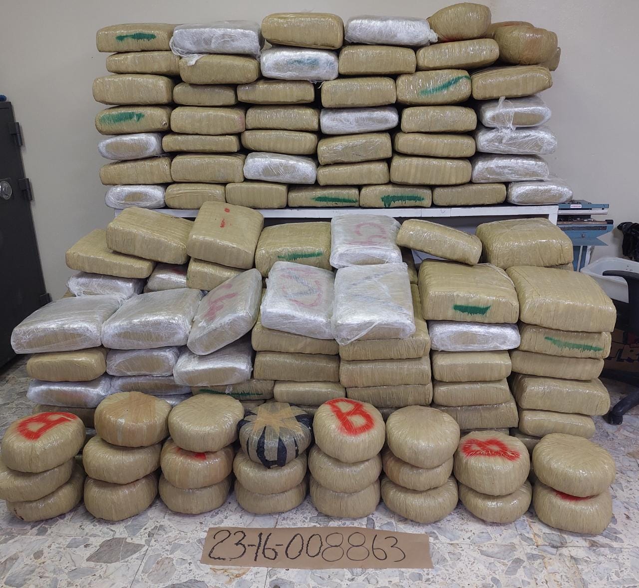 Cargamento de marihuana ocupado en Pedernales tuvo peso de 1,955 libras