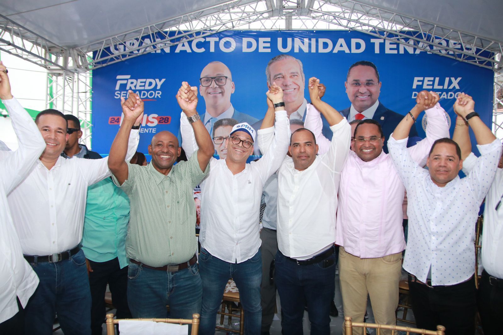 Fredy Fernández encabeza gran acto de unidad con precandidatos congresuales y municipales de Tenares
