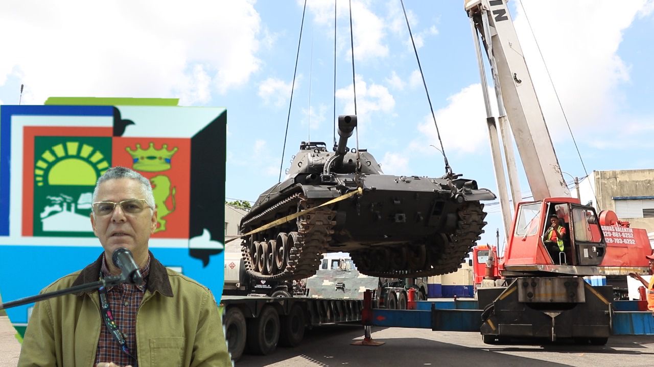 Alcalde Manuel Jiménez anuncia desvelizamiento de estatua y tanque de guerra del coronel Fernández Domínguez