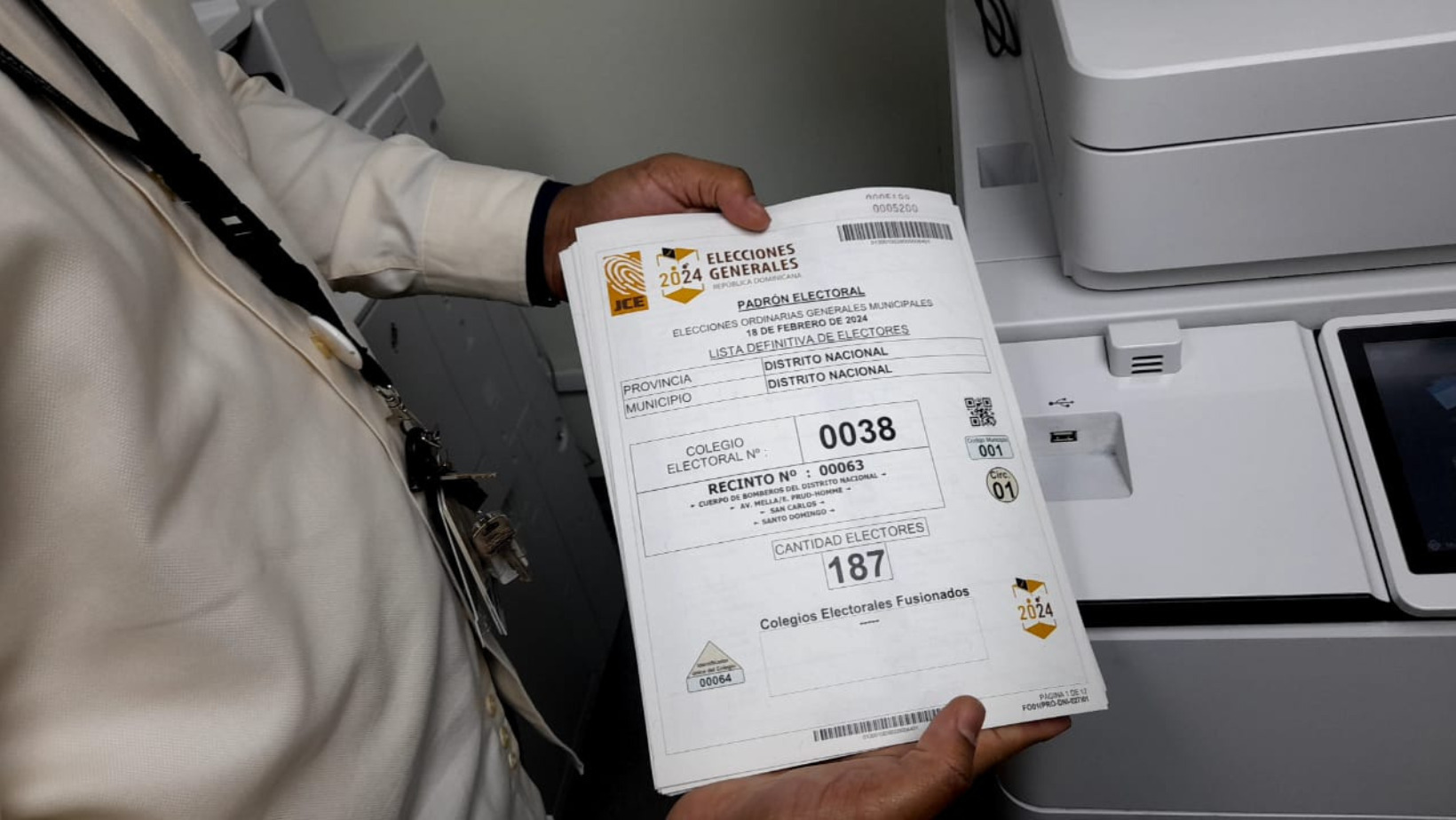 JCE concluye impresión padrón electoral; inicia despacho de urnas
