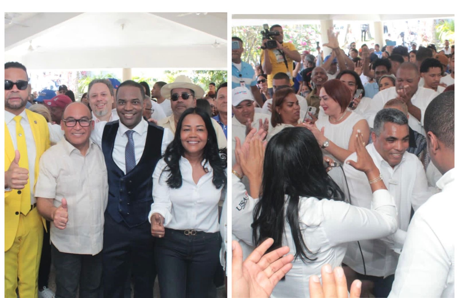 Regidor Vinicio Aquino junto a otros dirigentes del Partido Revolucionario Dominicano (PRD) unidos para apoyar al presidente Luis Abinader