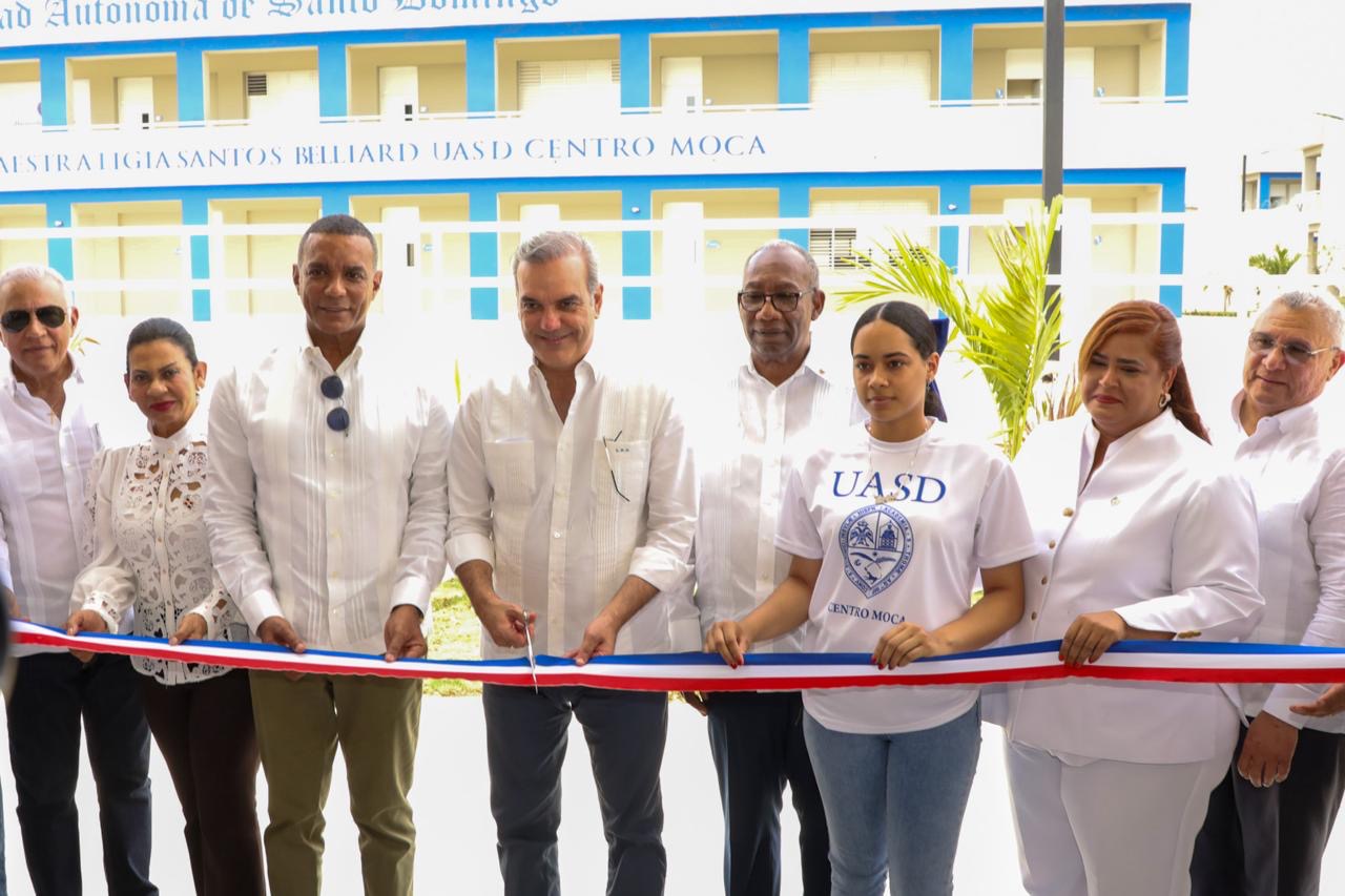 Presidente Abinader inaugura carretera Moca-Jamao- Sabaneta de Yasica, un liceo experimental y liceo centro UASD en Moca