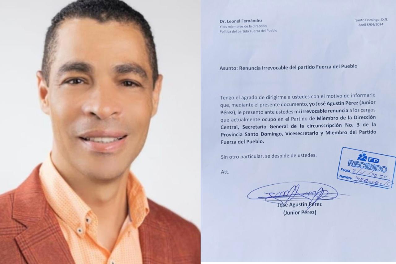 Renuncia de la Fuerza del Pueblo José Agustín Pérez (Junior Pérez)