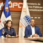 Vicepresidenta Raquel Peña y el ministro Deligne Ascención realizan reunión de trabajo en Obras Públicas