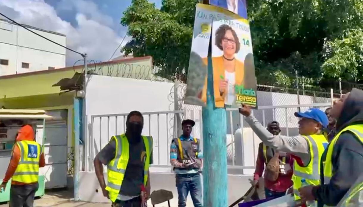 ADN retira propaganda política de las calles del Distrito Nacional