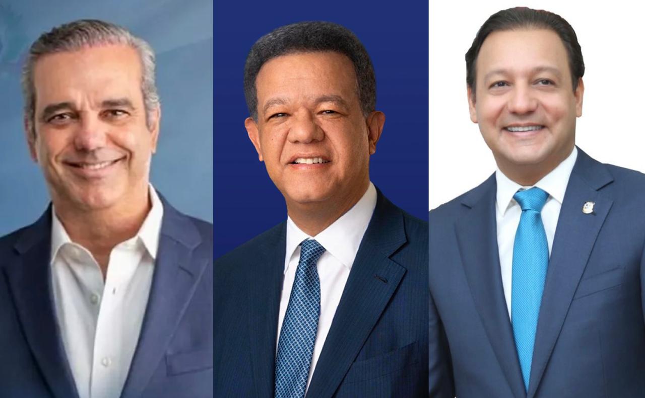 Resultados más recientes: Abinader 57.2%, Leonel 29.34%, Abel 10.21%