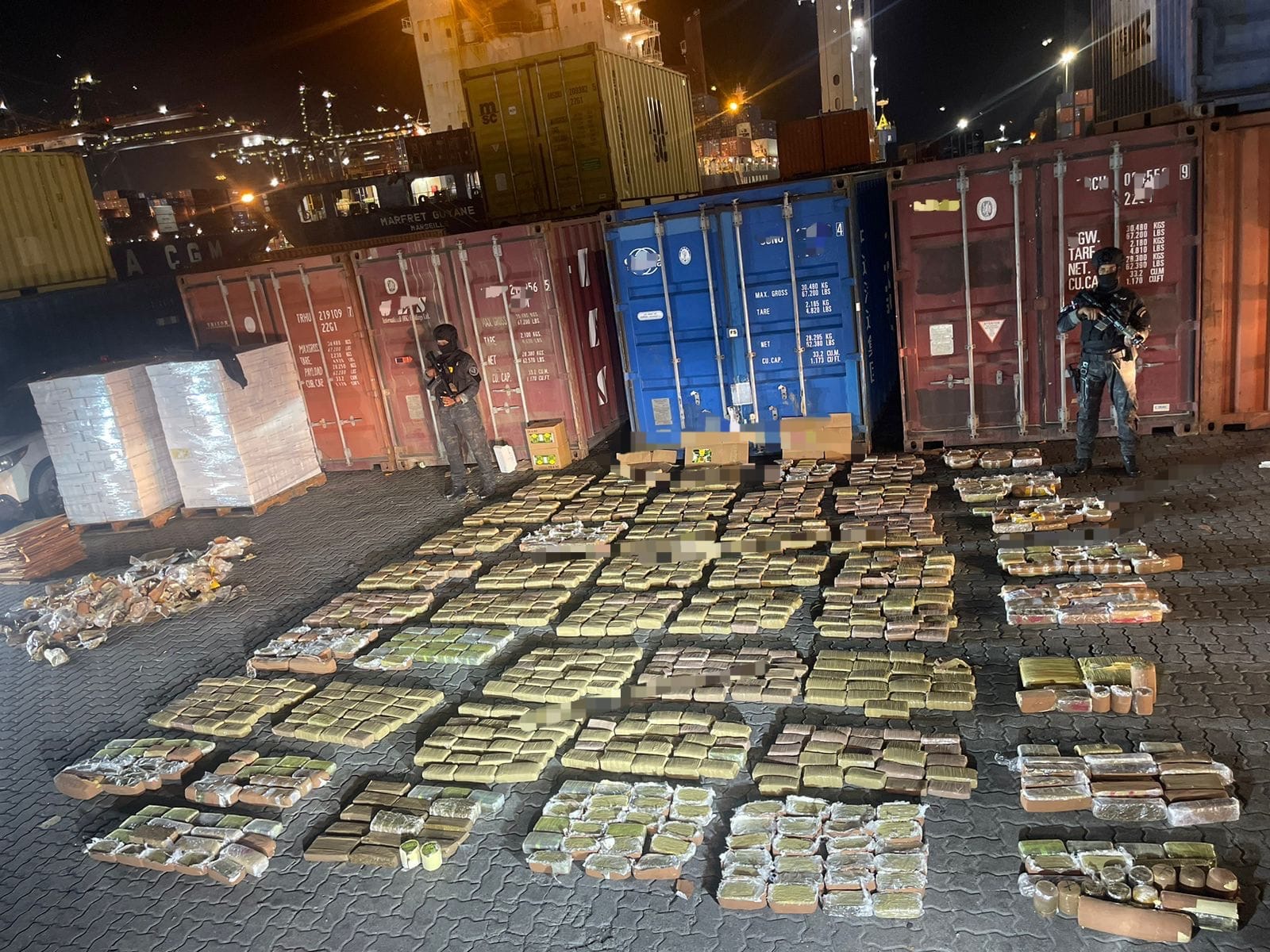 En Puerto Caucedo autoridades aseguran contenedor con 1,061 paquetes de marihuana