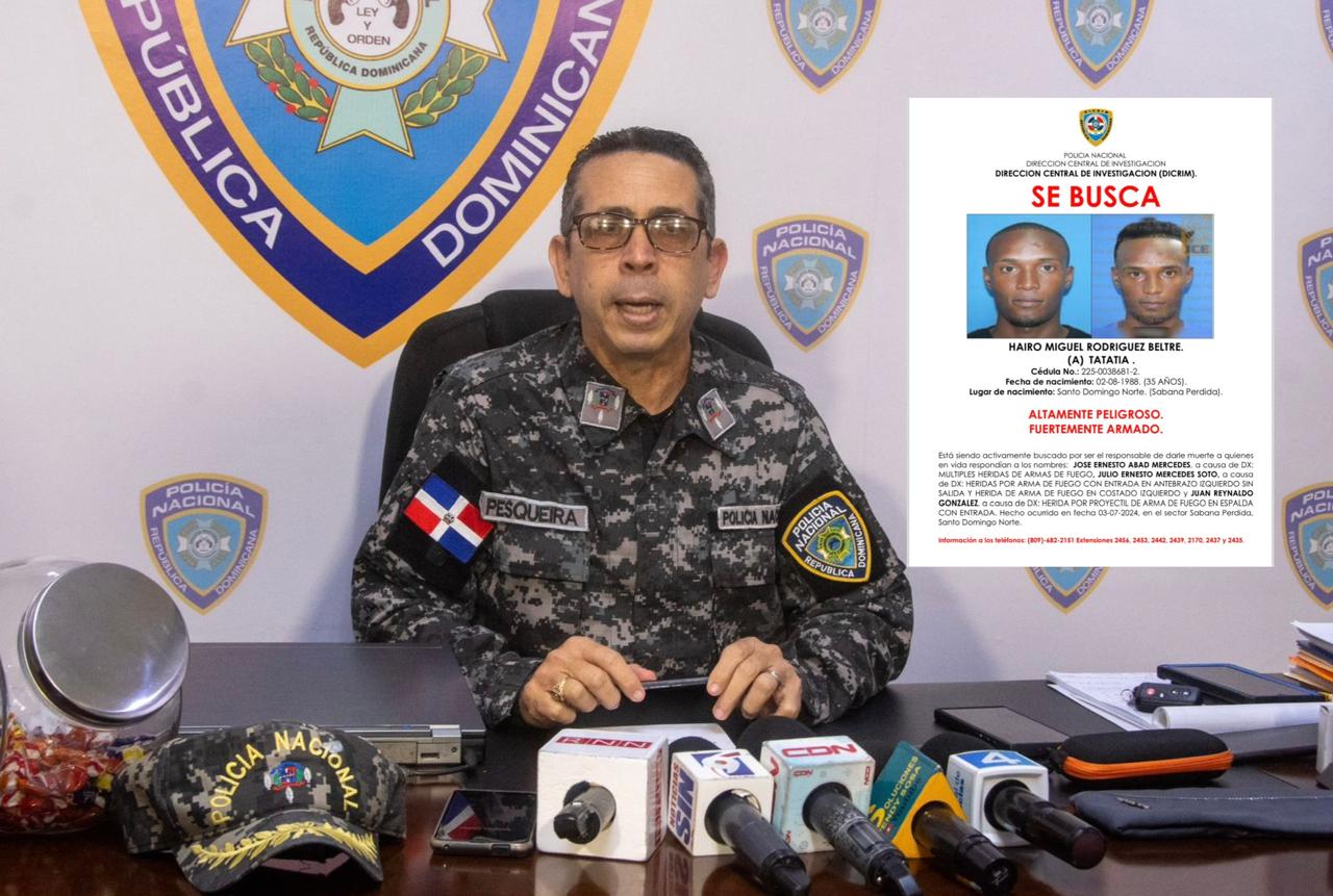 Policía identifica y persigue presunto autor de triple homicidio que incluye a un sargento de la institución en Sabana Perdida, SDN