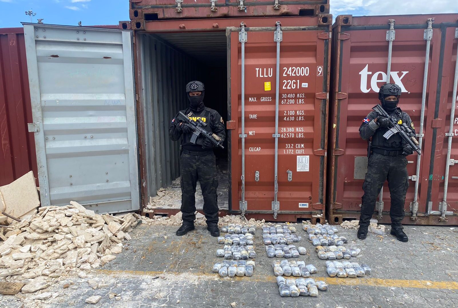 Puerto Caucedo: frustran envío de 117 paquetes presumiblemente cocaína a España