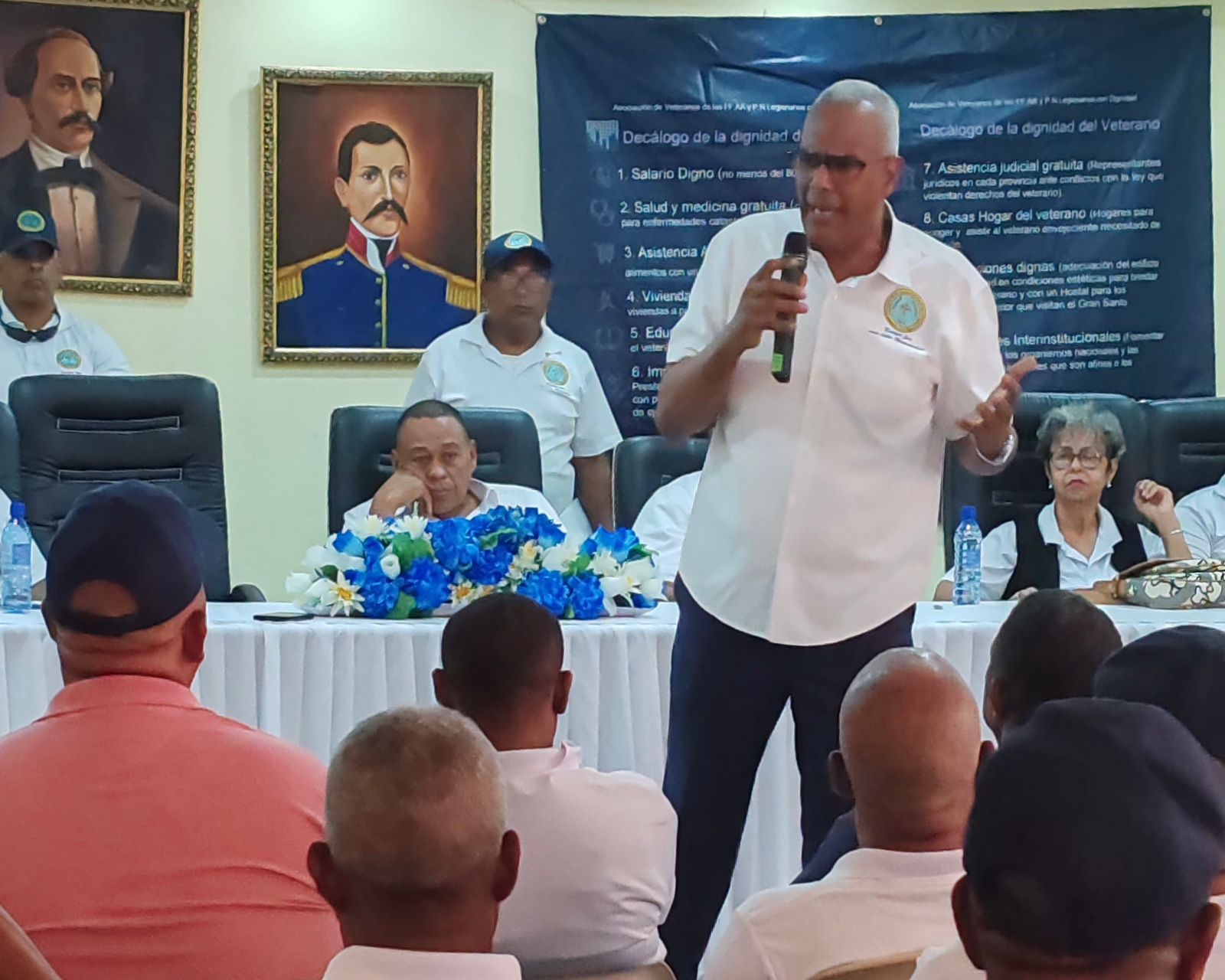 Gral. (R) Valerio dice: A veteranos y al gobierno les conviene que él presida la hermandad
