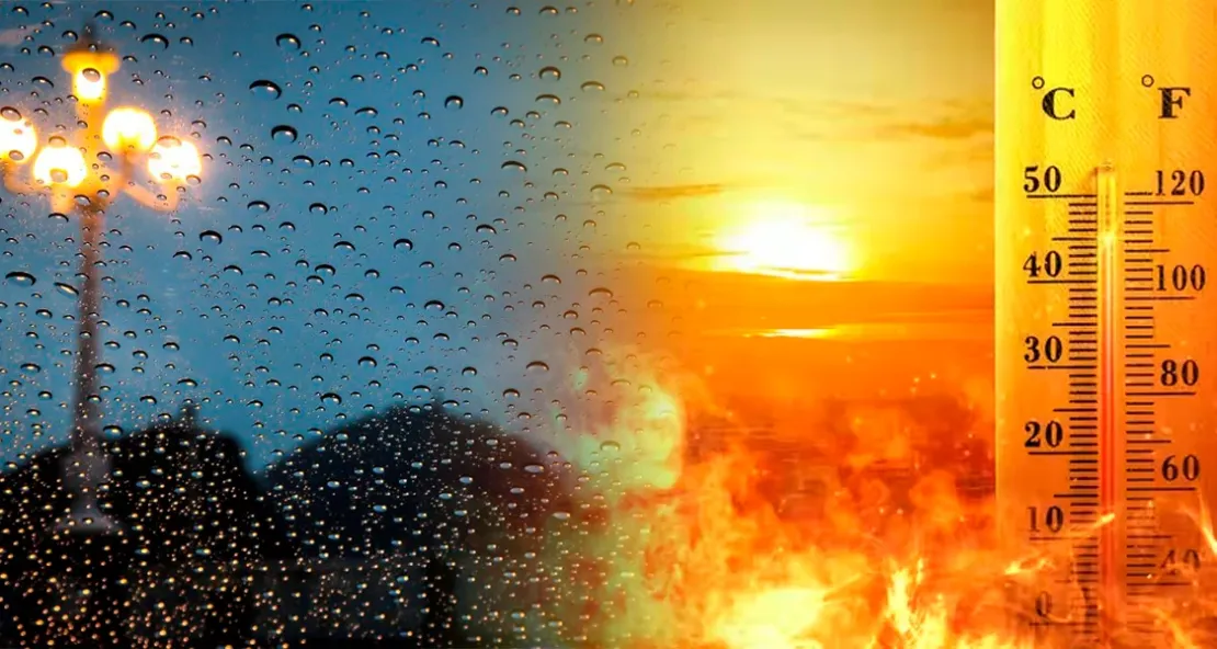 Lluvias y tronadas desde la madrugada por baja presión y onda tropical. Cielos calurosos y costas normales