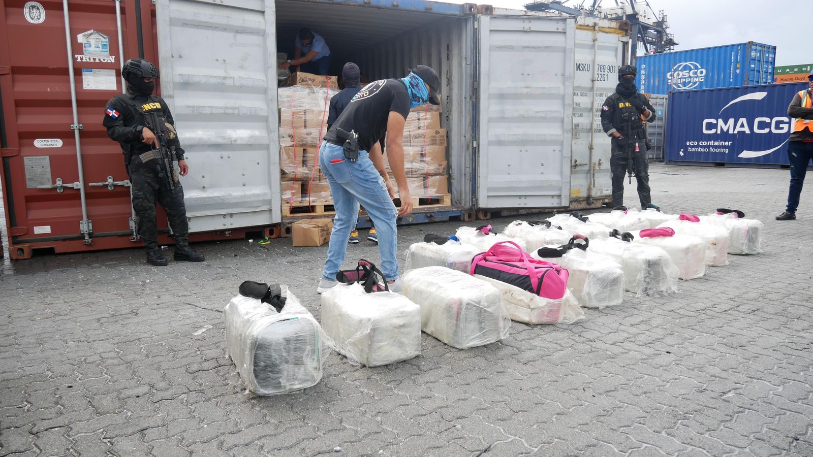 Intervienen en Caucedo otro contenedor con cargamento de 497 paquetes presumiblemente cocaína