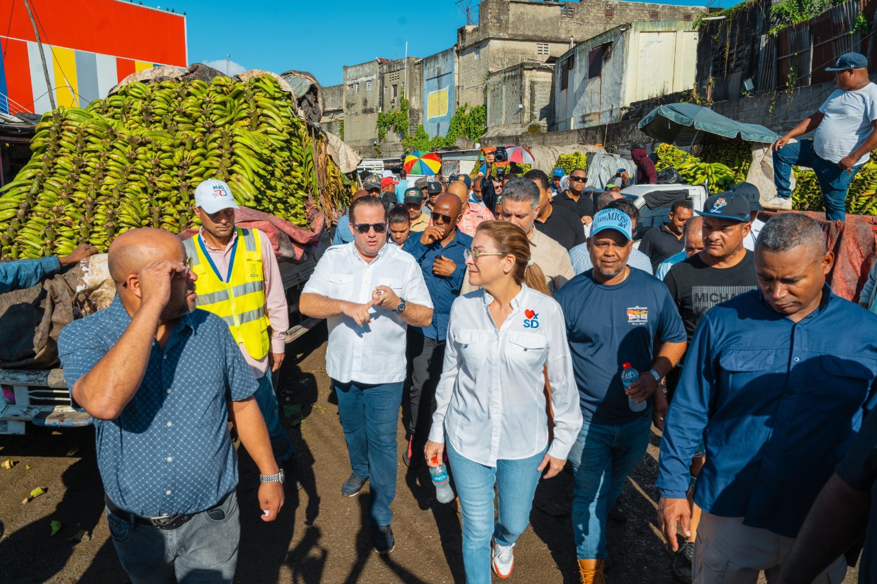 Paliza y Mejía recorren mercados de la Duarte y Villas Agrícolas; planifican su readecuación