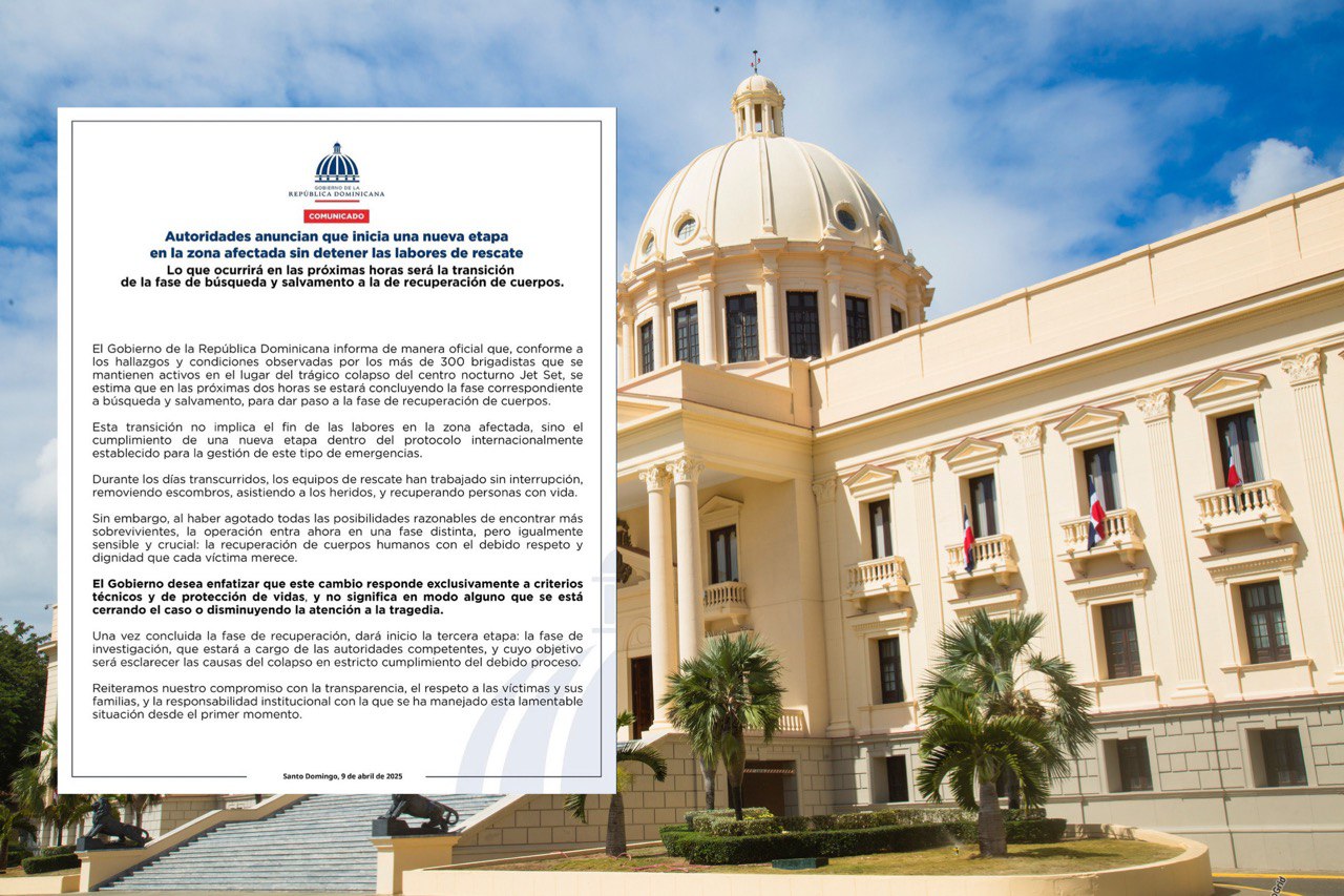 Autoridades anuncian que inicia una nueva etapa en la zona afectada sin detener las labores de rescate
