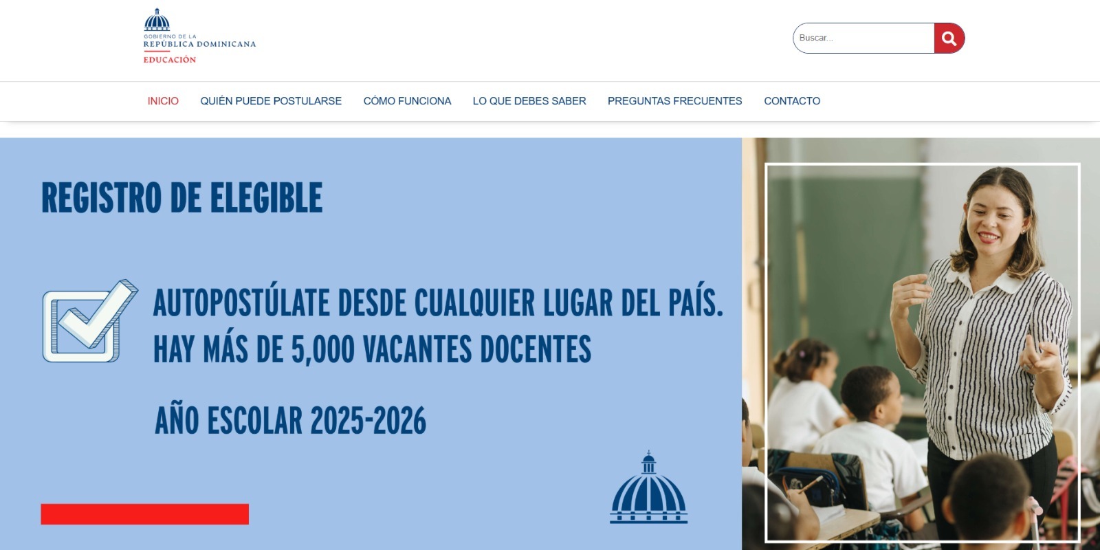 MINERD reitera que hoy inicia el proceso de postulación de docentes del Banco de Elegibles a vacantes para próximo año escolar