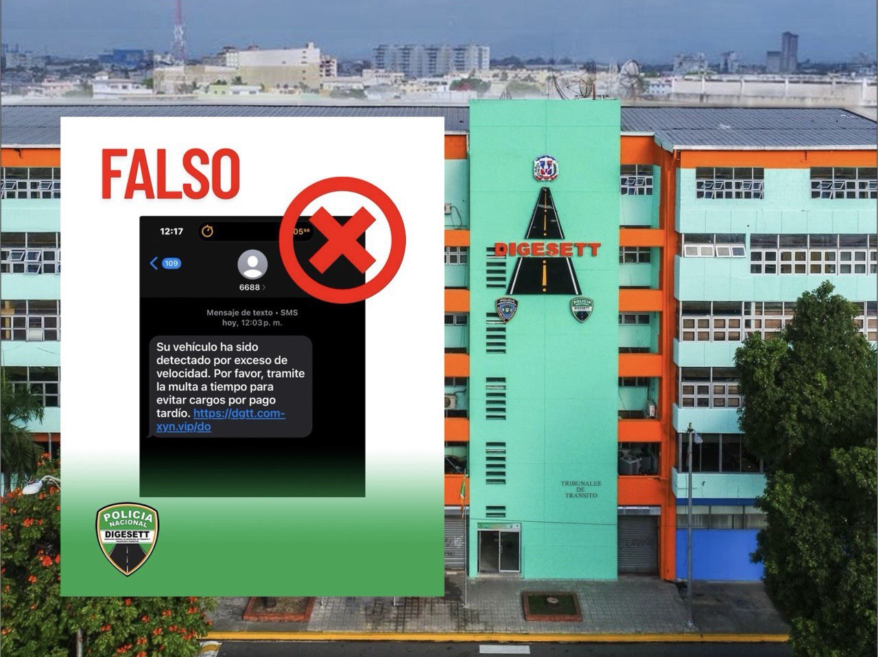 DIGESETT alerta sobre mensaje fraudulento de supuestas multas por exceso de velocidad circulando vía WhatsApp