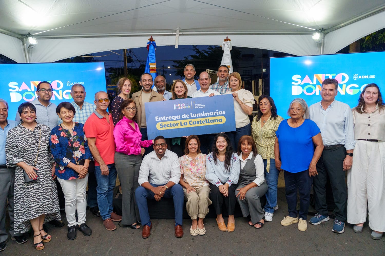 Alcaldía del DN ilumina a La Castellana como parte del programa Sectores Iluminados Más Seguros