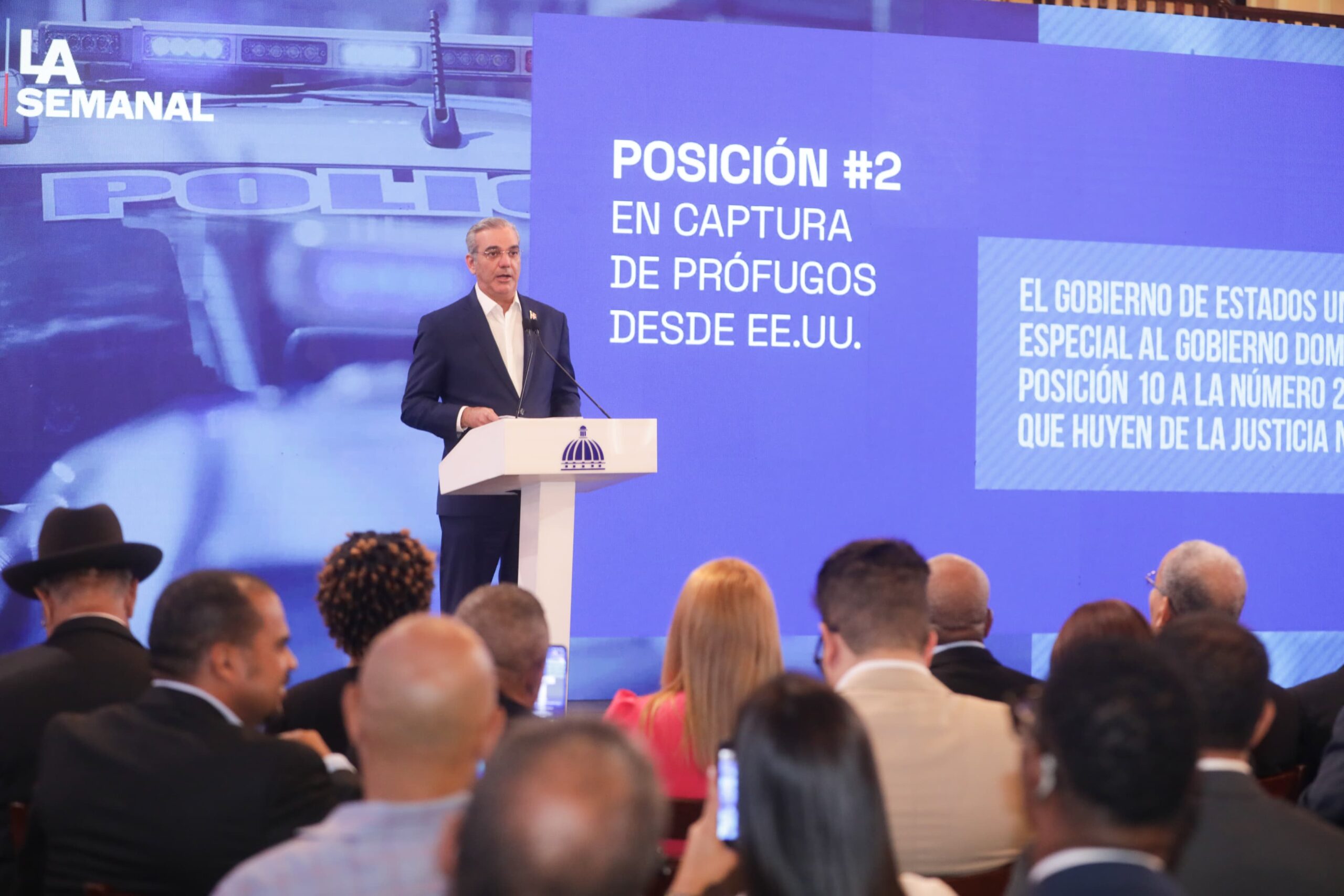 Presidente Abinader presenta cifras en disminución de la criminalidad: tasa de homicidios se reduce hasta 8.3 por 100,000 habitantes y 22.5% en cantidad de robos