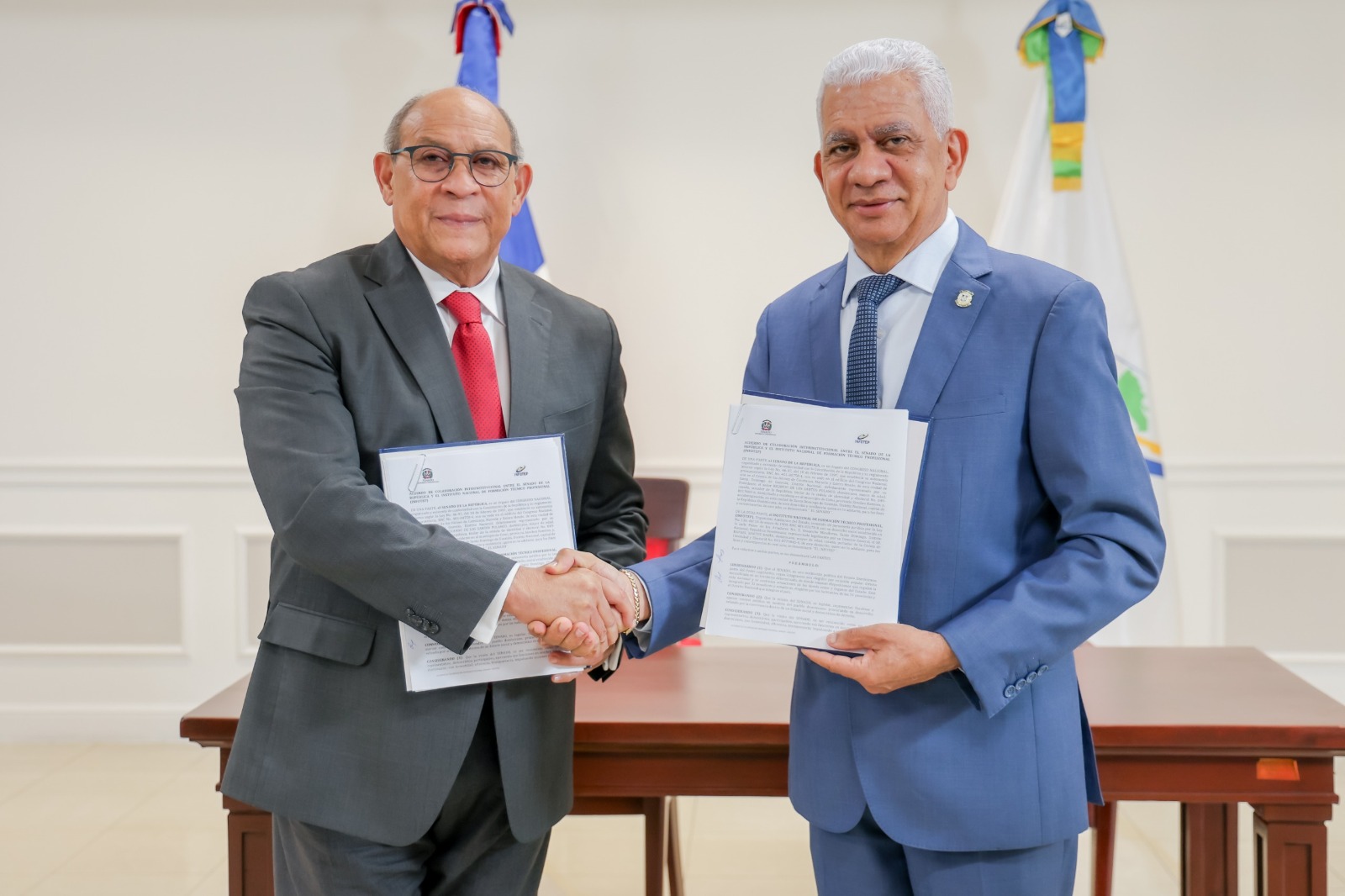 Senado e INFOTEP formalizan acuerdo para robustecer la formación institucional