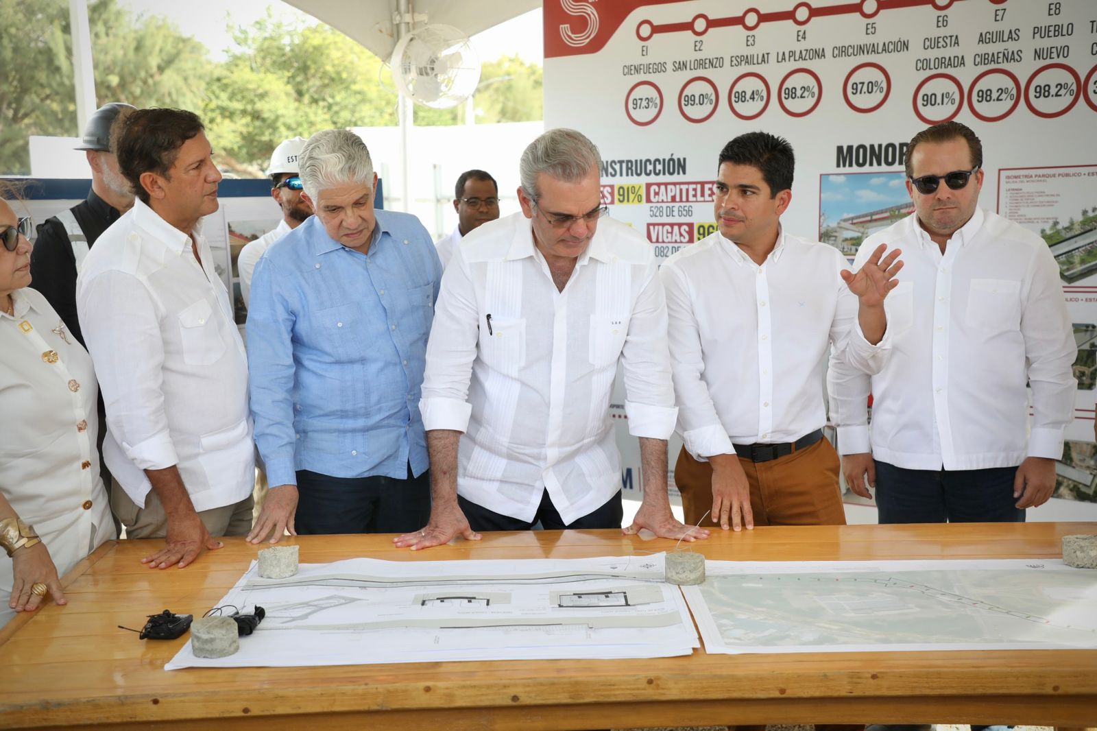 Presidente Luis Abinader supervisa avances del Monorriel de Santiago