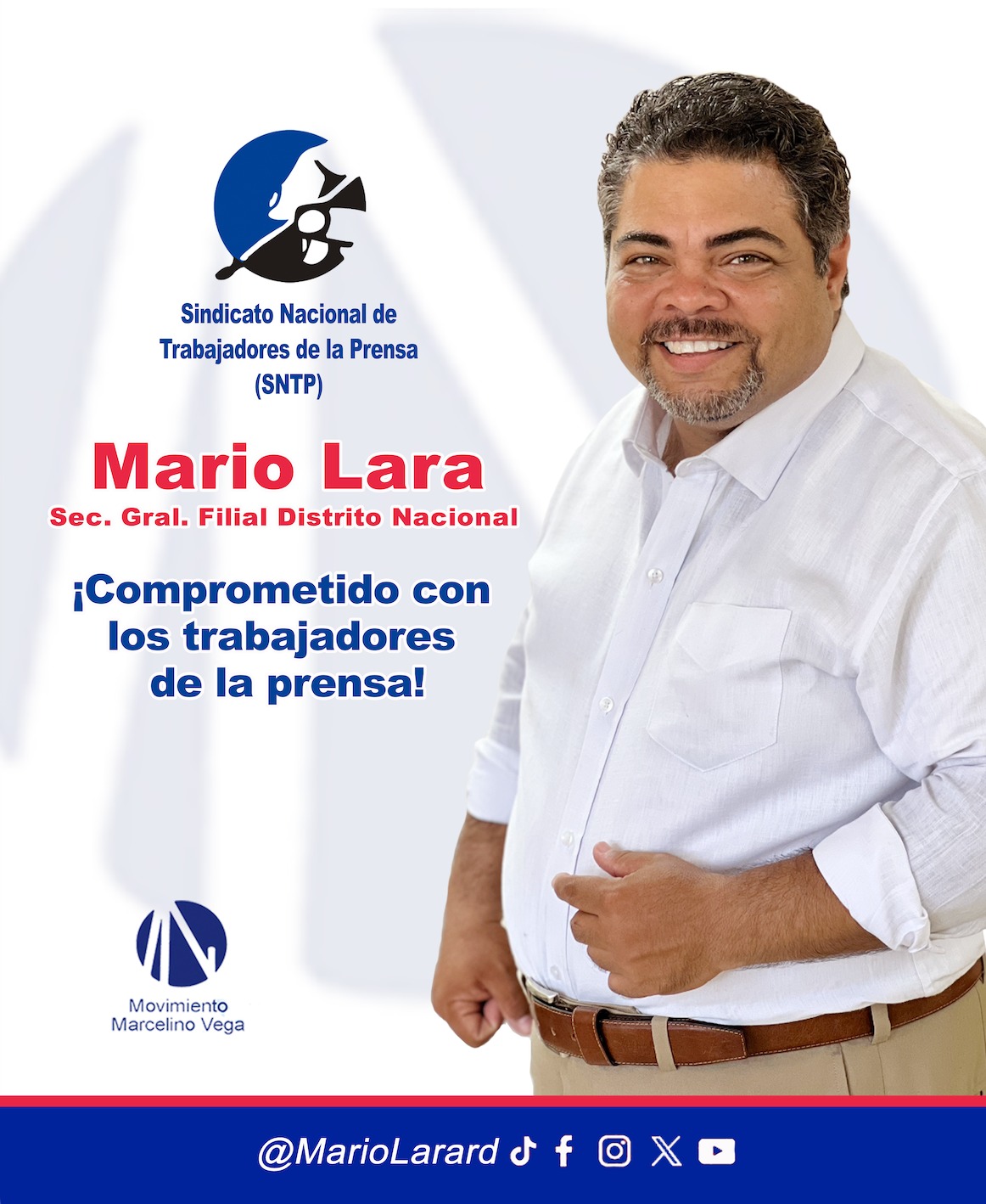 La Plancha Marcelino Vega (MMV) Presenta su candidato para el Comité Ejecutivo Filial del Distrito Nacional 2025-2027: «Unidad y Trabajo por la Prensa»