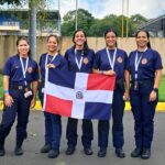 Bomberas del Distrito Nacional conquistan oro en competencia internacional en Panamá