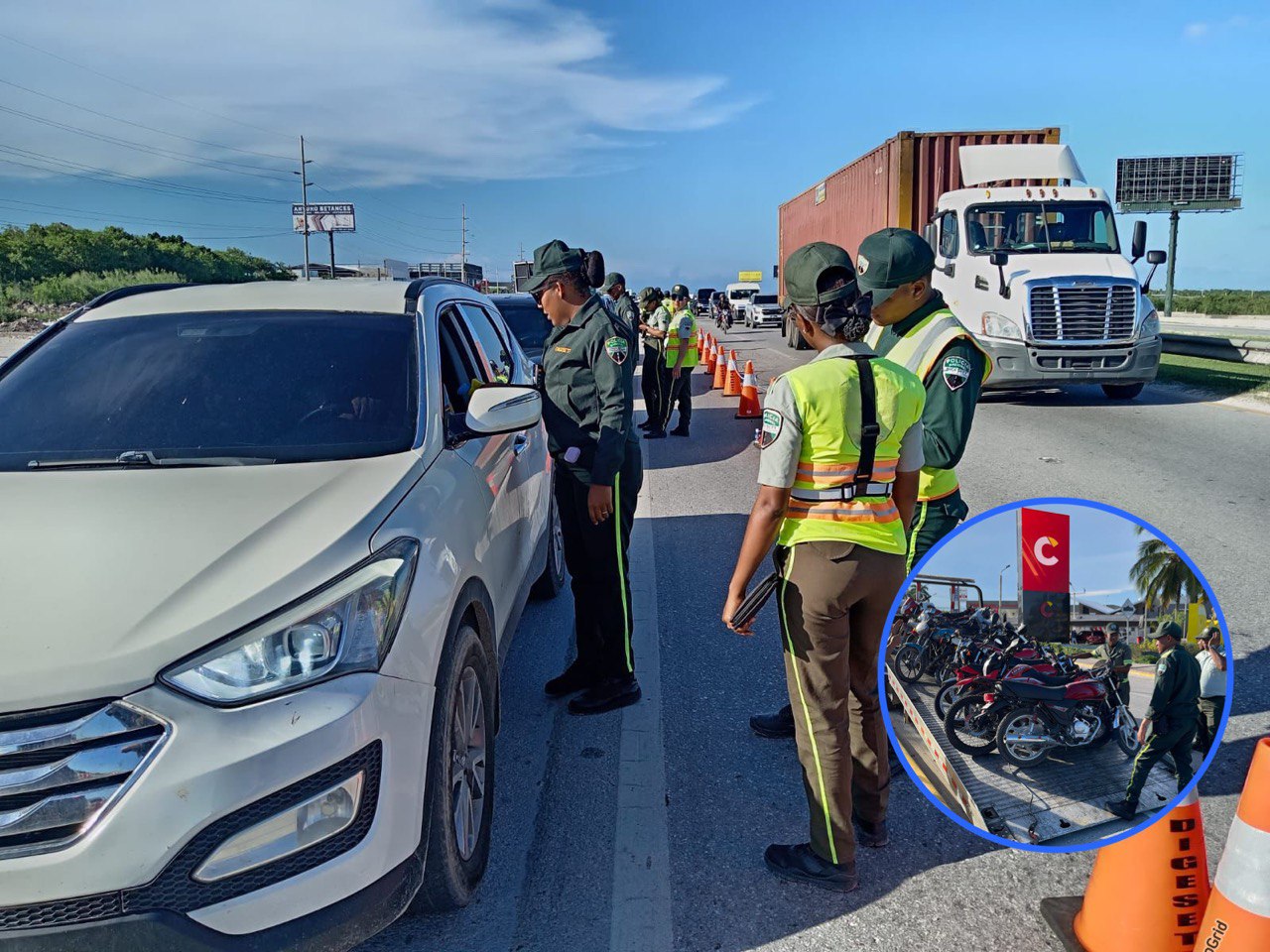 DIGESETT realiza operativo de alcoholimetría en Bávaro: 24 positivos y 75 motocicletas retenidas