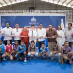 Raquel Peña encabeza entrega del remodelado Multiuso Municipal de Constanza