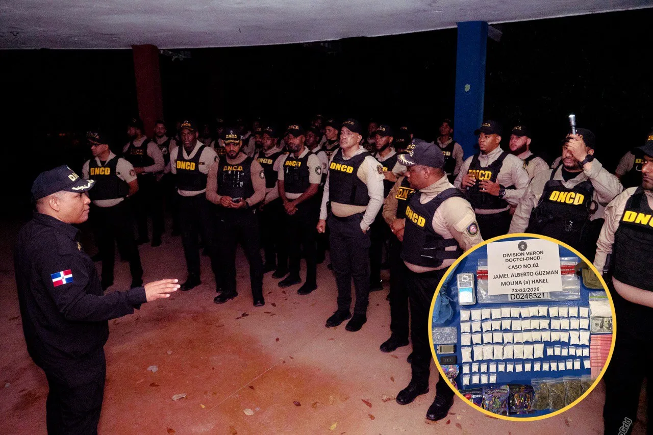 Operativos antidrogas en Verón–Punta Cana dejan cuatro detenidos con cocaína, marihuana y crack