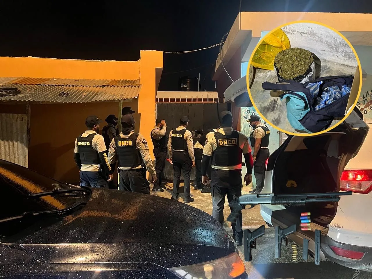 Operativos en Higüey sacan de circulación más de 7,500 gramos de drogas, armas de fuego y dinero