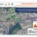 Anuncian desvío por retiro del viejo puente peatonal en el Kilómetro 9