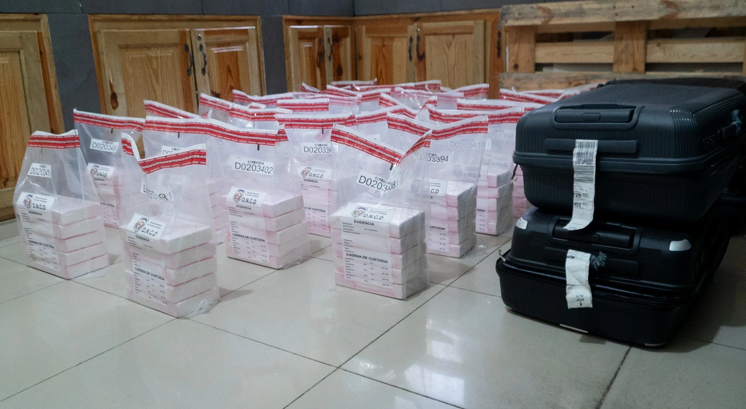 DNCD ocupa cargamento de 150 paquetes de cocaína en el aeropuerto de Punta Cana