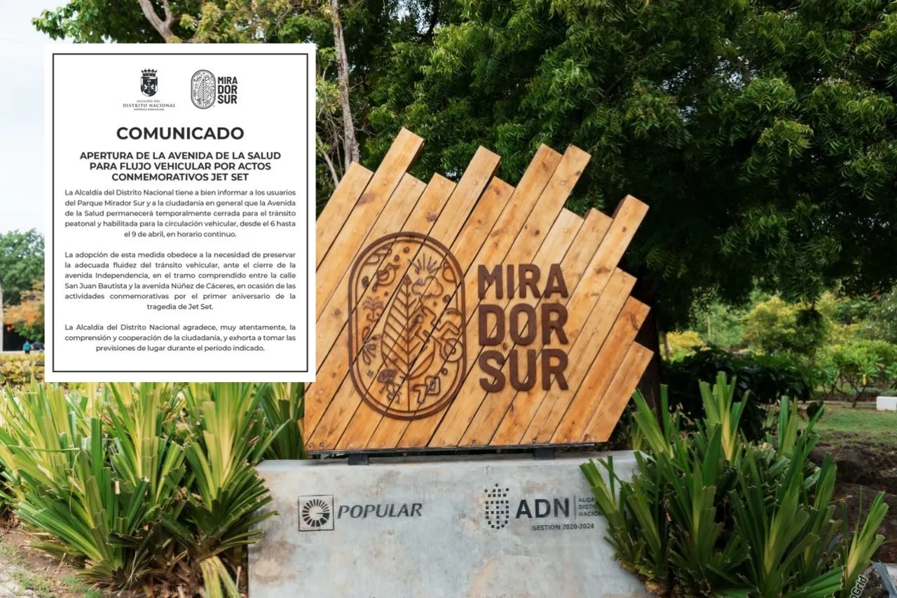 ADN, Intrant y Digesett reiteran apertura al tránsito vehicular en la avenida de la Salud desde este lunes hasta el jueves