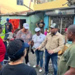 Diputado Ignacio Aracena encabeza recorrido en zonas afectadas por lluvias en Santo Domingo Oeste