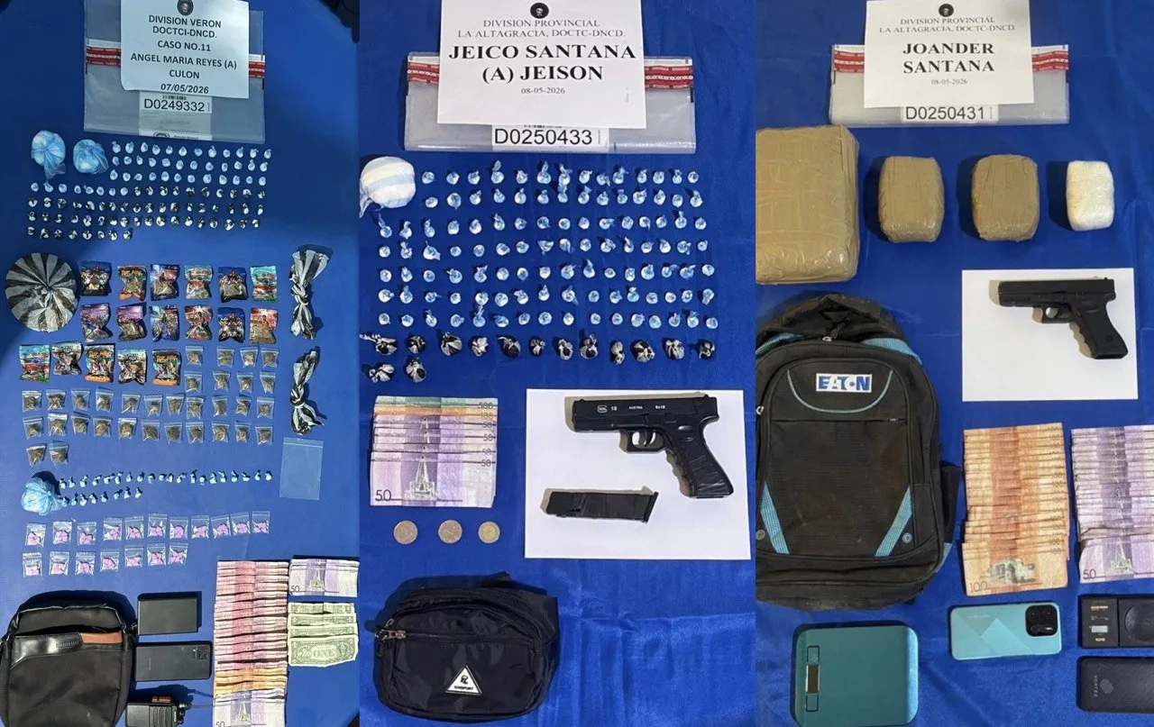 DNCD ocupa más de 5 mil gramos de drogas y dos pistolas en Higüey