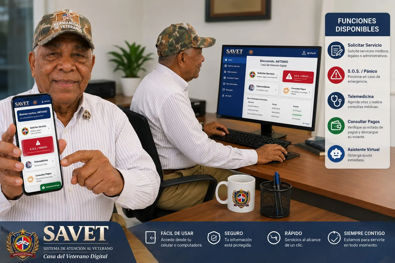Veteranos entran al complejo mundo de la tecnología para fortalecer la organización y la atención social