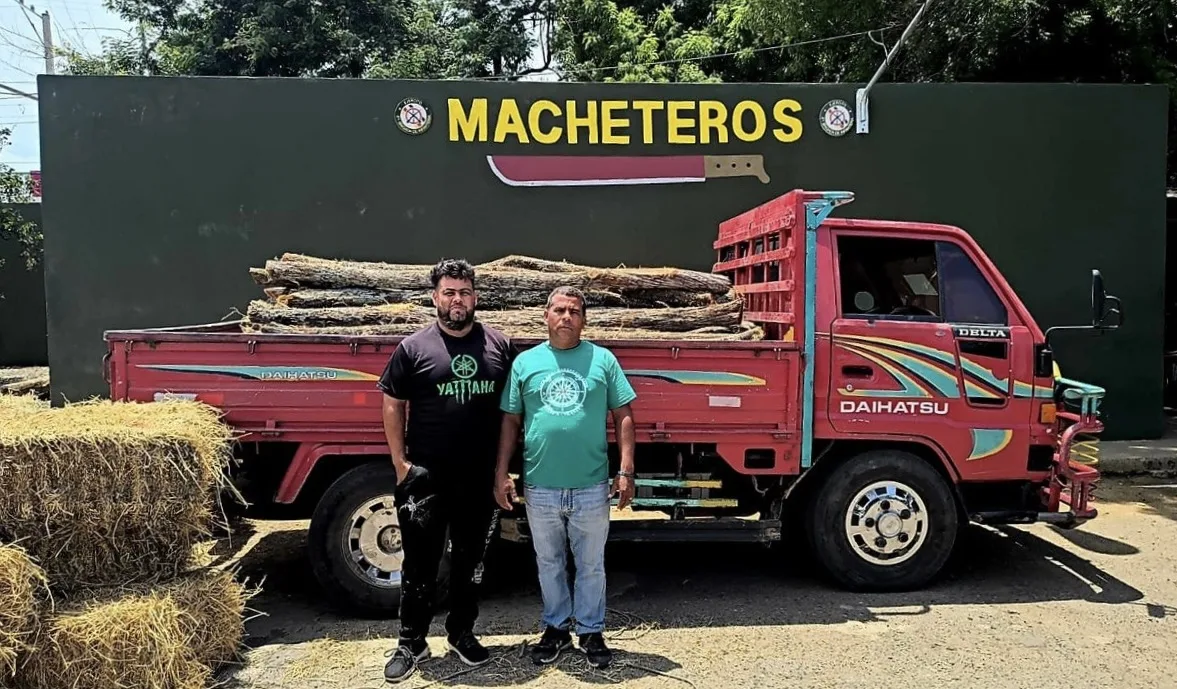 Ejército retiene camión cargado con 125 postes de cambrón ocultos entre pacas de paja sin permiso ambiental en Esperanza, Valverde