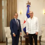 Presidente Abinader recibe en el Palacio Nacional al nuevo rector electo de la UASD, Jorge Asjana David