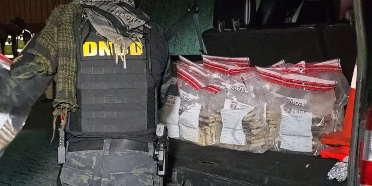 Atrapan en Caucedo 321 paquetes de presunta cocaína ocultos en el piso de un contenedor