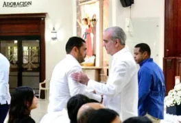 Presidente Abinader participa en misa novenario por fallecimiento de madre de Miguel Medina