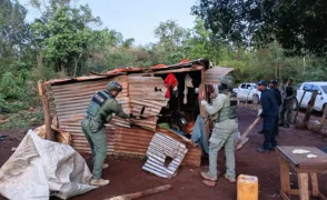 SENPA y autoridades desmantelan 15 casuchas y detienen a 23 haitianos en Sierra de Bahoruco